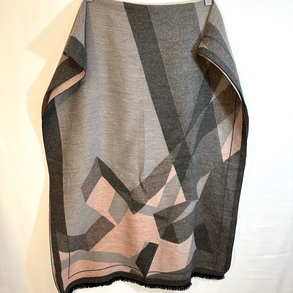 Soia & Kyo Scarf Shawl Plaid Checker Fall Winter Gray Black Pink Soft Cozy - Picture 5 of 12